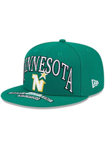 New Era Minnesota North Stars Mens Green Oversized 59FIFTY Fitted Hat