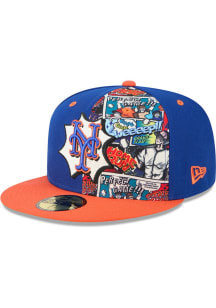 New Era New York Mets Mens Blue 2025 Diamond Hero Collection 59FIFTY Fitted Hat