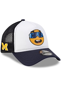 New Era Michigan Wolverines White 3T Sunny Smiles Foam Front JR Trucker 9FORTY Youth Adjustable Ha..