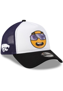 K-State Wildcats New Era 3T Sunny Smiles Foam Front JR Trucker 9FORTY Youth Adjustable Hat - White