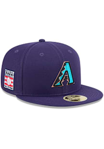 New Era Arizona Diamondbacks Mens Purple 2025 Hall of Fame Weekend 59FIFTY Fitted Hat