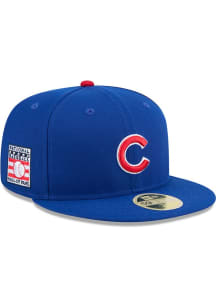 New Era Chicago Cubs Mens Blue 2025 Hall of Fame Weekend 59FIFTY Fitted Hat
