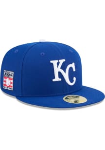 New Era Kansas City Royals Mens Blue 2025 Hall of Fame Weekend 59FIFTY Fitted Hat