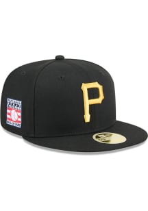 New Era Pittsburgh Pirates Mens Black 2025 Hall of Fame Weekend 59FIFTY Fitted Hat