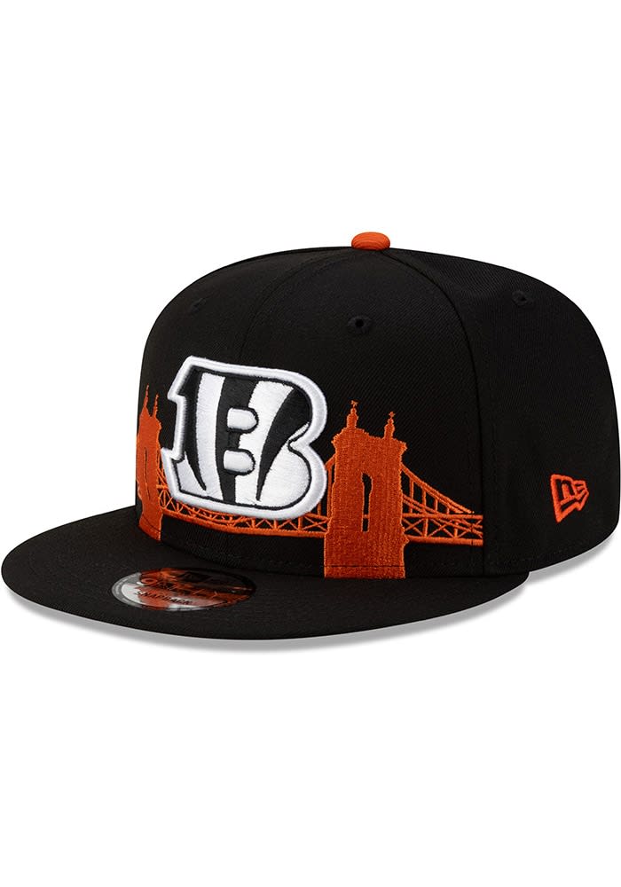 Cincinnati Bengals New Era BLACK Bridge 9FIFTY Snapback Hat - 59038689