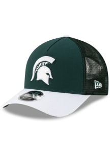 New Era Green Michigan State Spartans Trucker 9FORTY M Crown Adjustable Hat