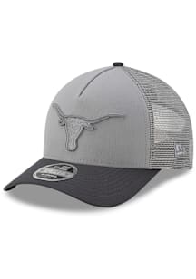 New Era Texas Longhorns Trucker 9FORTY M Crown Adjustable Hat - Grey