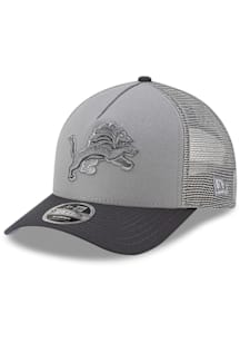 New Era Detroit Lions Trucker 9FORTY M Crown Adjustable Hat - Grey