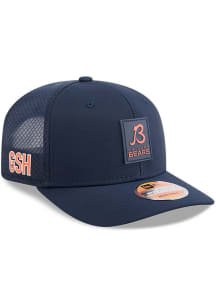 New Era Chicago Bears 2025 NFL Sideline 9SEVENTY Trucker Adjustable Hat - Navy Blue