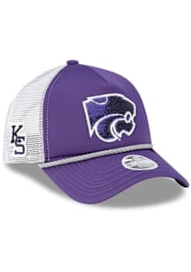 New Era K-State Wildcats Purple Sparkle Foam Front Rope Trucker 9FORTY Womens Adjustable Hat