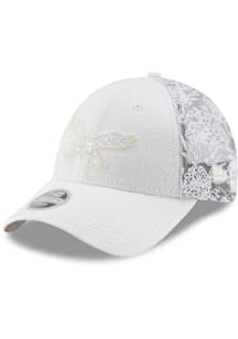 New Era Philadelphia Eagles White Tonal Glitter Denim Trucker 9FORTY Womens Adjustable Hat