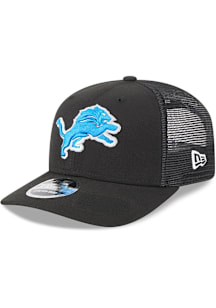 New Era Detroit Lions Team Stretch 9SEVENTY Trucker Adjustable Hat - Black