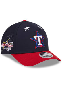 New Era Texas Rangers 2025 All Star Game Workout M Crown 9FORTY Adjustable Hat - Blue