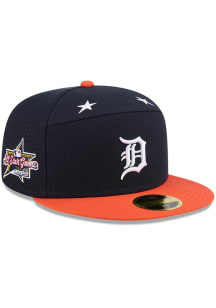 New Era Detroit Tigers Mens Navy Blue 2025 All Star Game Split Panel 59FIFTY Fitted Hat