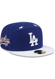 New Era Los Angeles Dodgers Mens Blue 2025 All Star Game Split Panel 59FIFTY Fitted Hat