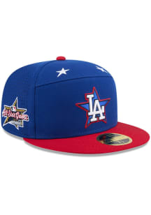 New Era Los Angeles Dodgers Mens Blue 2025 All Star Game Workout Split Panel 59FIFTY Fitted Hat