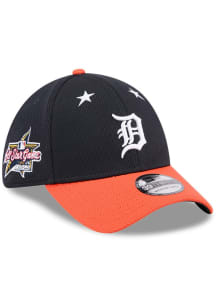 New Era Detroit Tigers Mens Navy Blue 2025 All Star Game 39THIRTY Flex Hat