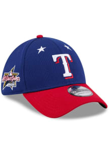 New Era Texas Rangers Mens Blue 2025 All Star Game 39THIRTY Flex Hat