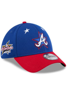 New Era Atlanta Braves Mens Blue 2025 All Star Game Workout 39THIRTY Flex Hat