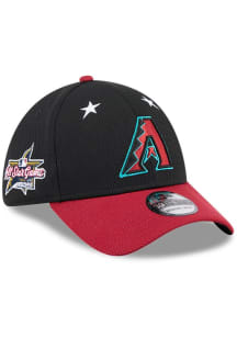 New Era Arizona Diamondbacks Mens Black 2025 All Star Game 39THIRTY Flex Hat