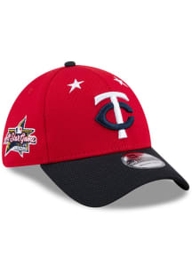 New Era Minnesota Twins Mens Red 2025 All Star Game 39THIRTY Flex Hat