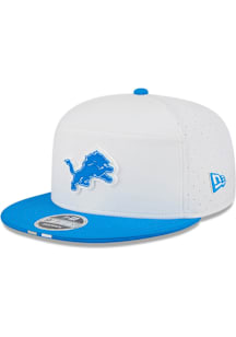 New Era Detroit Lions White 2025 Training Camp 9FIFTY Split Panel Mens Snapback Hat