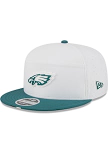 New Era Philadelphia Eagles White 2025 Training Camp 9FIFTY Split Panel Mens Snapback Hat