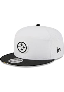 New Era Pittsburgh Steelers White 2025 Training Camp 9FIFTY Split Panel Mens Snapback Hat