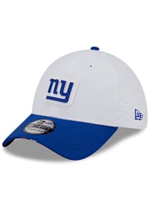 New Era New York Giants Mens White 2025 Training Camp 39THIRTY Flex Hat