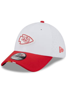 New Era Kansas City Chiefs Mens White 2025 Training Camp 39THIRTY Flex Hat