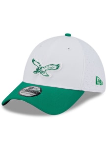 New Era Philadelphia Eagles Mens White 2025 Training Camp 39THIRTY Flex Hat
