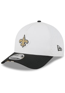 New Era New Orleans Saints 2025 Training Camp 9FORTY Mcrown Aframe Adjustable Hat - White