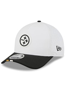 New Era Pittsburgh Steelers 2025 Training Camp 9FORTY Mcrown Aframe Adjustable Hat - White