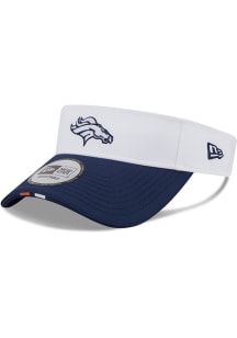 New Era Denver Broncos Mens White 2025 Training Camp Visor Adjustable Visor