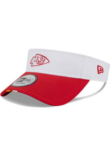 New Era Kansas City Chiefs Mens White 2025 Training Camp Visor Adjustable Visor