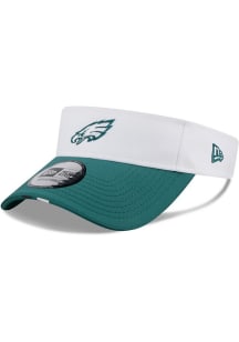 New Era Philadelphia Eagles Mens White 2025 Training Camp Visor Adjustable Visor