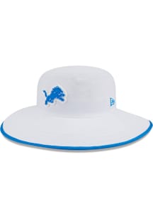 New Era Detroit Lions White 2025 Training Camp Panama Bucket Mens Bucket Hat
