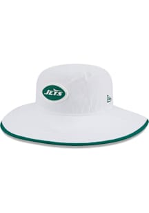New Era New York Jets White 2025 Training Camp Panama Bucket Mens Bucket Hat
