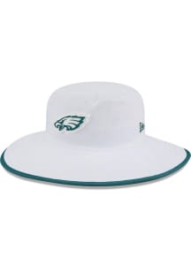 New Era Philadelphia Eagles White 2025 Training Camp Panama Bucket Mens Bucket Hat