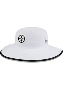 New Era Pittsburgh Steelers White 2025 Training Camp Panama Bucket Mens Bucket Hat