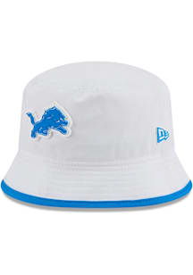 New Era Detroit Lions White 2025 Training Camp Bucket Mens Bucket Hat