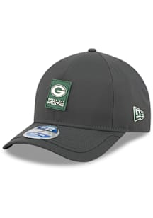 New Era Green Bay Packers 2025 NFL Sideline Cold Weather 9FORTY M Crown Adjustable Hat - Grey