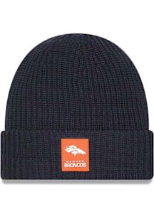 New Era Denver Broncos Grey 2025 NFL Sideline Cold Weather Cuff Mens Knit Hat