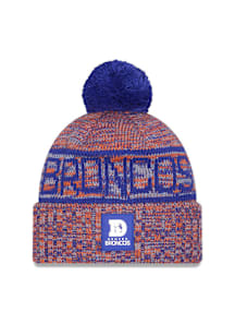 New Era Denver Broncos Blue 2025 NFL Sideline Cold Weather Sport Mens Knit Hat