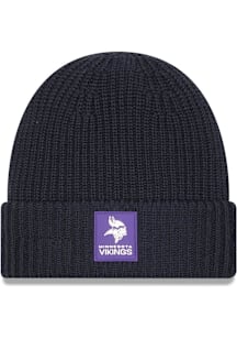 New Era Minnesota Vikings Grey 2025 NFL Sideline Cold Weather Cuff Mens Knit Hat