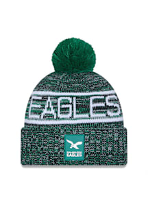 New Era Philadelphia Eagles Green 2025 NFL Sideline Cold Weather Sport Mens Knit Hat
