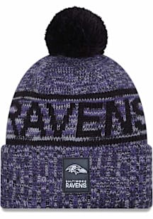New Era Baltimore Ravens Black 2025 NFL Sideline Cold Weather Sport Mens Knit Hat