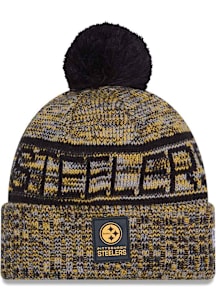 New Era Pittsburgh Steelers Yellow 2025 NFL Sideline Cold Weather Sport Mens Knit Hat