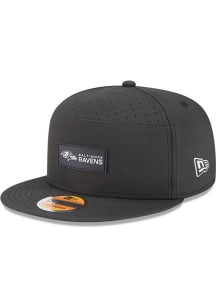 New Era Baltimore Ravens Black 2025 NFL Sideline 9FIFTY Split Panel Mens Snapback Hat