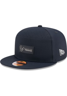 New Era Houston Texans Navy Blue 2025 NFL Sideline 9FIFTY Split Panel Mens Snapback Hat